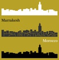 Marrakesh, Morocco city silhouette