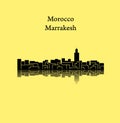 Marrakesh, Morocco city silhouette