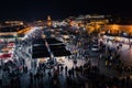 MARRAKESH, MOROCCO - DECEMBER 17, 2017: Jamaa el Fna market squa