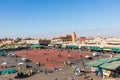 MARRAKESH, MOROCCO - DECEMBER 17, 2017: Jamaa el Fna market squa