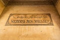 Ben Youssef Medersa sign in Marrakesh, Morocco Royalty Free Stock Photo