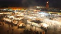 Marrakesh, Morocco (Djema el Fna) Night Food stall Royalty Free Stock Photo