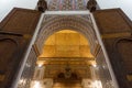 MARRAKESH, MOROCCO - JAN 20: Moroccan architecture traditional arabian design - Rich Riyad Dar Si Said mosaic interior Royalty Free Stock Photo