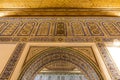 MARRAKESH, MOROCCO - JAN 20: Moroccan architecture traditional arabian design - Rich Riyad Dar Si Said mosaic interior Royalty Free Stock Photo