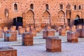 MARRAKESH, MOROCCO - JUNE 03, 2017: Ancient ruins near famous Koutoubia Mosque in the medina quarter of Marrakesh, Morocco Royalty Free Stock Photo