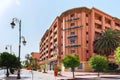 MARRAKESH, MOROCCO - JUNE 03, 2017: View of the Hotel Atlassia building in Marrakech on a sunny day Royalty Free Stock Photo