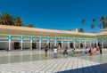 Marrakesh, Morocco - November 6, 2019: View of the courtyard of Bahia Palace