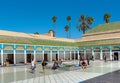 Marrakesh, Morocco - November 6, 2019: View of the courtyard of Bahia Palace