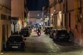 Marrakesh, Morocco. People wandering the streets of Marrakech during the night. Royalty Free Stock Photo