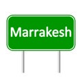Marrakesh road sign. Royalty Free Stock Photo