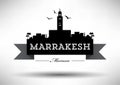 Marrakesh Skyline with Typography Design