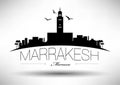 Marrakesh Skyline with Typography Design