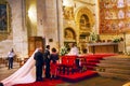 Marriage Bride Ancient Apse House Old Salamanca Cathedral Spain Royalty Free Stock Photo