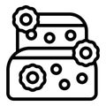 Marriage cake icon outline vector. Nuptial confectionery product