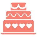 Marriage Cake Vector Icon