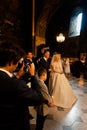 Marriage ceremony in Sioni Cathedral in Tbilisi Georgia