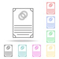 marriage contract icon. Elements of romance in multi colored icons. Premium quality graphic design icon. Simple icon for websites,
