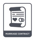 marriage contract icon in trendy design style. marriage contract icon isolated on white background. marriage contract vector icon Royalty Free Stock Photo