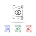 marriage contract icons. Elements of wedding in multi colored icons. Premium quality graphic design icon. Simple icon for websites