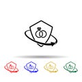 Marriage contract insurance multi color style icon. Simple glyph, flat vector of insurance icons for ui and ux, website or mobile