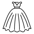 Marriage dress icon outline vector. Woman shower