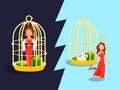 Marriage Golden Cage Concept