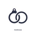 marriage icon on white background. Simple element illustration from birthday party and wedding concept