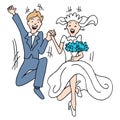 Marriage Leap Royalty Free Stock Photo