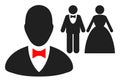 Marriage Officiant Vector Icon Illustration Royalty Free Stock Photo