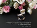 Marriage quote from bible verse to express your love and passion from God. Royalty Free Stock Photo