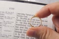 Marriage ring above holy bible