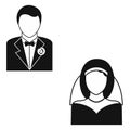 Marriage simple icon