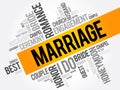 Marriage - word cloud collage, concept background Royalty Free Stock Photo