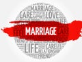 Marriage word cloud collage Royalty Free Stock Photo