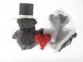 Marriageable teddy bears Royalty Free Stock Photo