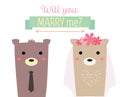 Married bear Royalty Free Stock Photo