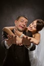 Married couple angry quarreling and fighting Royalty Free Stock Photo