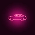 married couple in the car icon. Elements of Family in neon style icons. Simple icon for websites, web design, mobile app, info Royalty Free Stock Photo