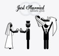 Married, couple, design illustration. Royalty Free Stock Photo