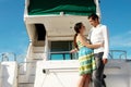 Married couple having a rest on the yacht Royalty Free Stock Photo