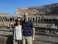 Married Couple inside the Colosseum Royalty Free Stock Photo