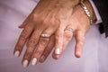 Married couple hands Royalty Free Stock Photo