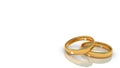 Married gold rings, wedding rings Royalty Free Stock Photo