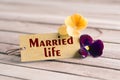 Married life tag Royalty Free Stock Photo