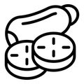 Marrow vegetable icon outline vector. Zucchini veggie