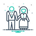 Mix icon for Marry, make a match and pair