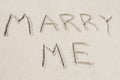 Marry Me Written in the Sand