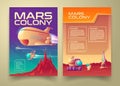 mars colonization poster, banner set