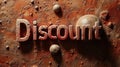 Mars Discount concept creative horizontal art poster. Royalty Free Stock Photo