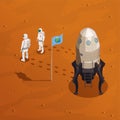 Mars Exploration Design Concept Royalty Free Stock Photo